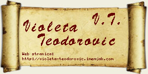 Violeta Teodorović vizit kartica